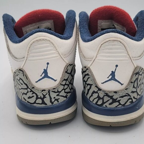 2016 Jordan 3 Retro True Blue 832033-106 Toddler Size 7C - Picture 3 of 4